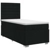 vidaXL Cama box spring com colch&atilde;o Preto 80 x 200 cm Tecido