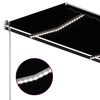 vidaXL Toldo autom&aacute;tico com LED e sensor de vento 4,5x3 m antracite