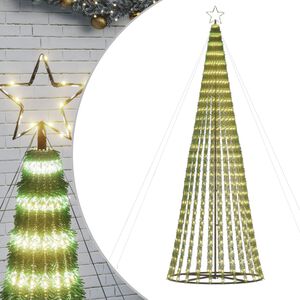 vidaXL LED &Aacute;rvore de Natal 688 LEDs Branco Quente 300 cm
