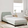 vidaXL Estrutura de cama Dover 80x200 cm veludo cinzento-claro