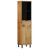 vidaXL Arm&aacute;rio de casa de banho 38x33x160 cm mangueira maci&ccedil;a castanho