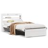 vidaXL Estrutura cama c/ cabeceira 75x190 cm pinho maci&ccedil;o
