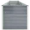 vidaXL Canteiro elevado de jardim 400x80x77cm a&ccedil;o galvanizado cinzento