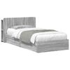 vidaXL Estrutura de Cama com Armazenamento com gaveta Sonoma cinzento