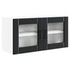 vidaXL Arm&aacute;rio de Vidro para Parede PORTO Preto 80 x 31 x 40 cm