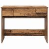 vidaXL Mesa de Cosm&eacute;ticos com gaveta Madeira antiga 100 x 45 x 76 cm