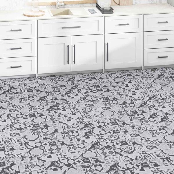 vidaXL Pranchas de Piso 36 pcs Cinzento 5,02 m&sup2; PVC