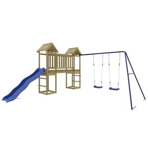 vidaXL Conjunto de brincar para exterior madeira de pinho impregnada