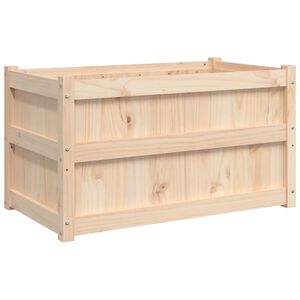 vidaXL Vaso/floreira de jardim 90x50x50 cm madeira de pinho maci&ccedil;a