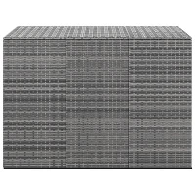 vidaXL Caixa para almofadões de jardim 145x100x103 cm vime PE cinzento
