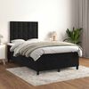 vidaXL Cama boxspring com colch&atilde;o 120x190 cm veludo preto