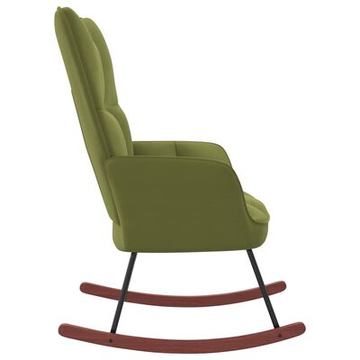 vidaXL Cadeira de baloiço veludo verde-claro