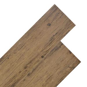 vidaXL Pranchas de Piso Marrom Noz 5,26 m&sup2; 18 unid. PVC