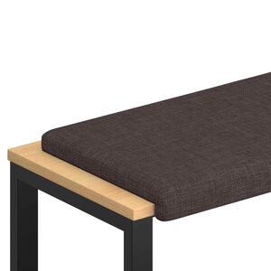 vidaXL Almofada de Banco Tecido Marrom Escuro Profundidade 35 cm