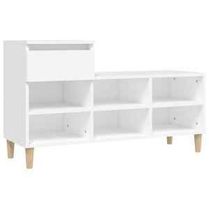 vidaXL Sapateira 102x36x60 cm derivados de madeira branco