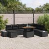 vidaXL Conjunto de Jantar para Jardim 9 pcs Preto e Marrom