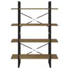 vidaXL Estante com 4 prateleiras 100x30x140 cm pinho maci&ccedil;o castanho