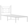 vidaXL Estrutura de cama com cabeceira 80x200 cm metal branco