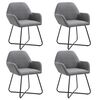 vidaXL Cadeiras de jantar 4 pcs tecido cinzento-escuro