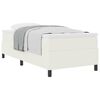 vidaXL Cama Box Creme e Branco 90 x 190 cm Tecido de Veludo Cotele