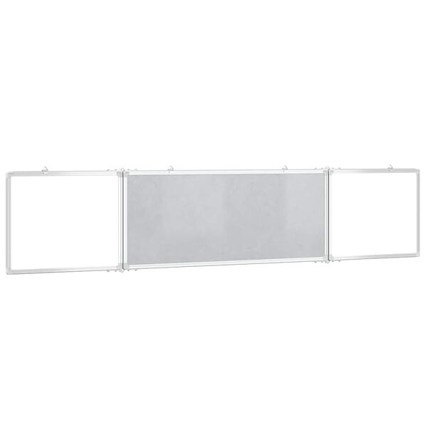 vidaXL Quadro branco magn&eacute;tico dobr&aacute;vel 200x40x1,7 cm alum&iacute;nio