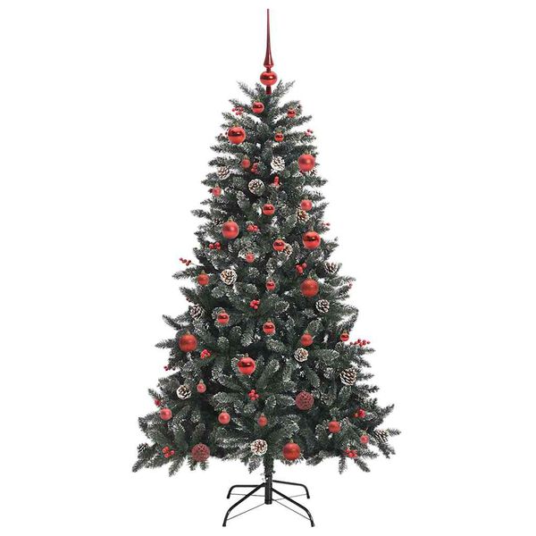 vidaXL &Aacute;rvore de Natal Artificial Verde 150 cm PVC, Pl&aacute;stico e A&ccedil;o