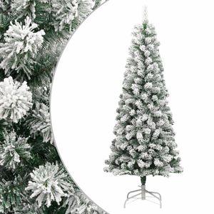 vidaXL &Aacute;rvore de Natal artificial articulada c/ flocos de neve 180 cm