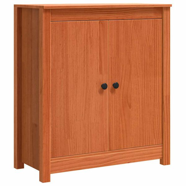 vidaXL Buffet Marrom Cera 70 x 35 x 80 cm Madeira de Pinheiro S&oacute;lida