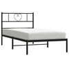 vidaXL Estrutura de cama com cabeceira 80x200 cm metal preto