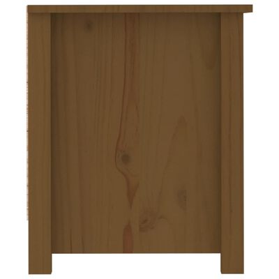 vidaXL Sapateira 110x38x45,5 cm madeira de pinho maciça castanho mel