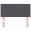 vidaXL Cabeceira com cabeceira Cinza Escuro 80 cm Couro Sint&eacute;tico