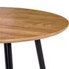vidaXL Mesa de jantar 90x73,5 cm MDF cor carvalho e preto