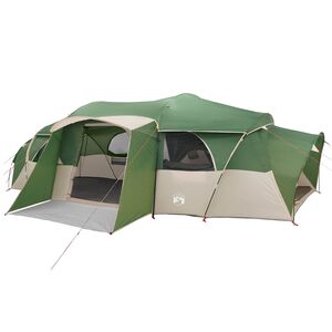 vidaXL Barraca Familiar com Cobertura Imperme&aacute;vel 18 pessoa Verde