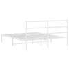 vidaXL Estrutura de cama com cabeceira 150x200 cm metal branco