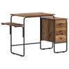 vidaXL Mesa com Armazenamento Madeira antiga 120 x 50 x 75 cm