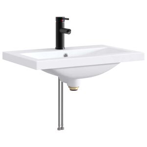 vidaXL Cub&iacute;culo de Banheiro Preto Fosco 61 x 40 x 16,5 cm Metal