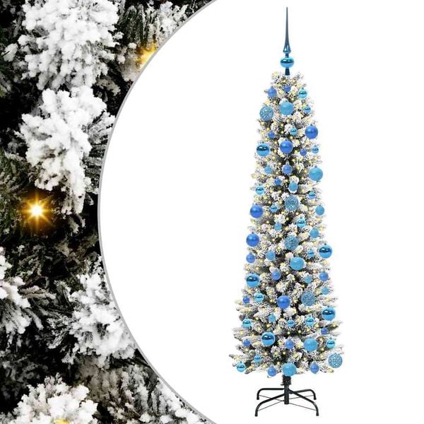 vidaXL &Aacute;rvore de Natal Artificial Branco 180 cm PVC, Metal e Pl&aacute;stico