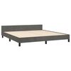 vidaXL Estrutura de cama c/ cabeceira 180x200cm veludo cinzento-escuro