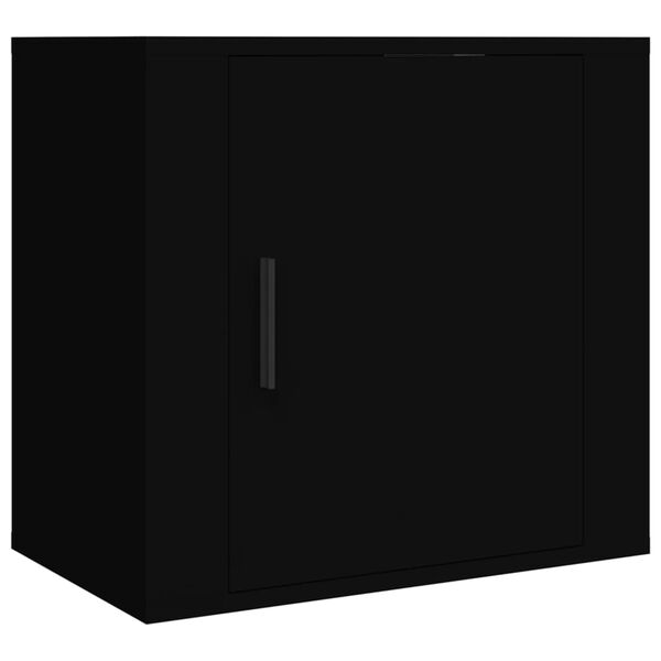 vidaXL Mesa de cabeceira de parede 50x30x47 cm preto