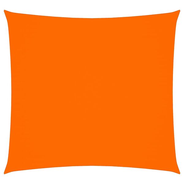 vidaXL Para-sol estilo vela tecido oxford quadrado 6x6 m laranja