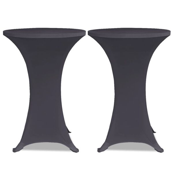 vidaXL Capa extens&iacute;vel para mesa 2 pcs 70 cm antracite