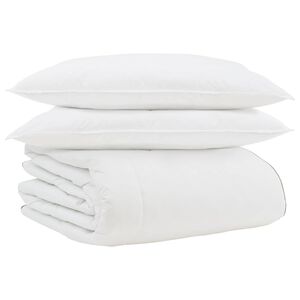 vidaXL Edredom de Inverno com travesseiro 3 pcs Branco Pena de ganso