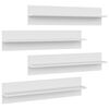 vidaXL Estantes de parede 4 pcs 80x11,5x18 cm contraplacado branco