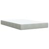 vidaXL Cama boxspring c/ colch&atilde;o 120x200 cm veludo cinzento-claro