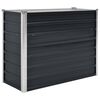 vidaXL Canteiro elevado jardim a&ccedil;o galvanizado 100x40x77 cm antracite