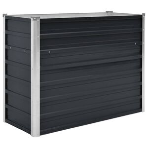 vidaXL Canteiro elevado jardim a&ccedil;o galvanizado 100x40x77 cm antracite