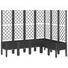 vidaXL Vaso/floreira de jardim c/ treli&ccedil;a 160x120x142 cm PP preto