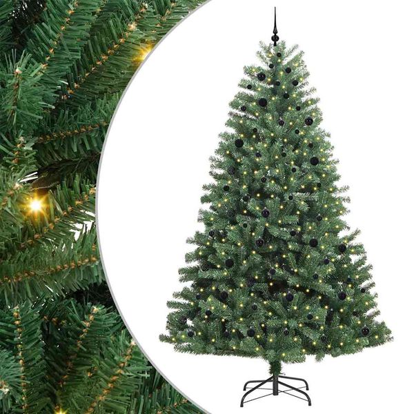 vidaXL &Aacute;rvore de Natal Articulada Artificial Verde 270 cm PVC e Metal