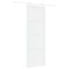 vidaXL Porta Deslizante Branco 83 x 232 cm Madeira de Pinho Maci&ccedil;a