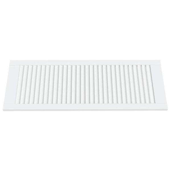 vidaXL Portas de arm&aacute;rio 4 pcs design de persiana pinho maci&ccedil;o branco